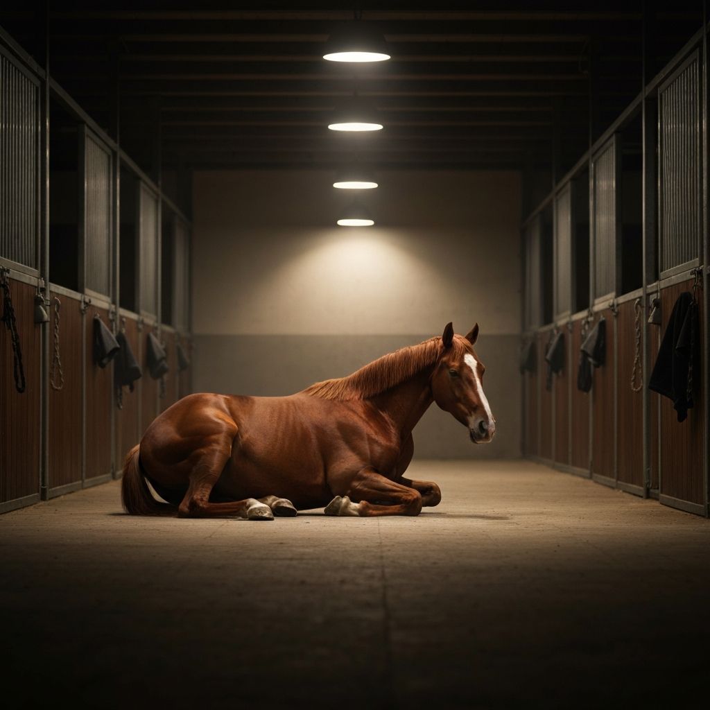 Peaceful horse resting